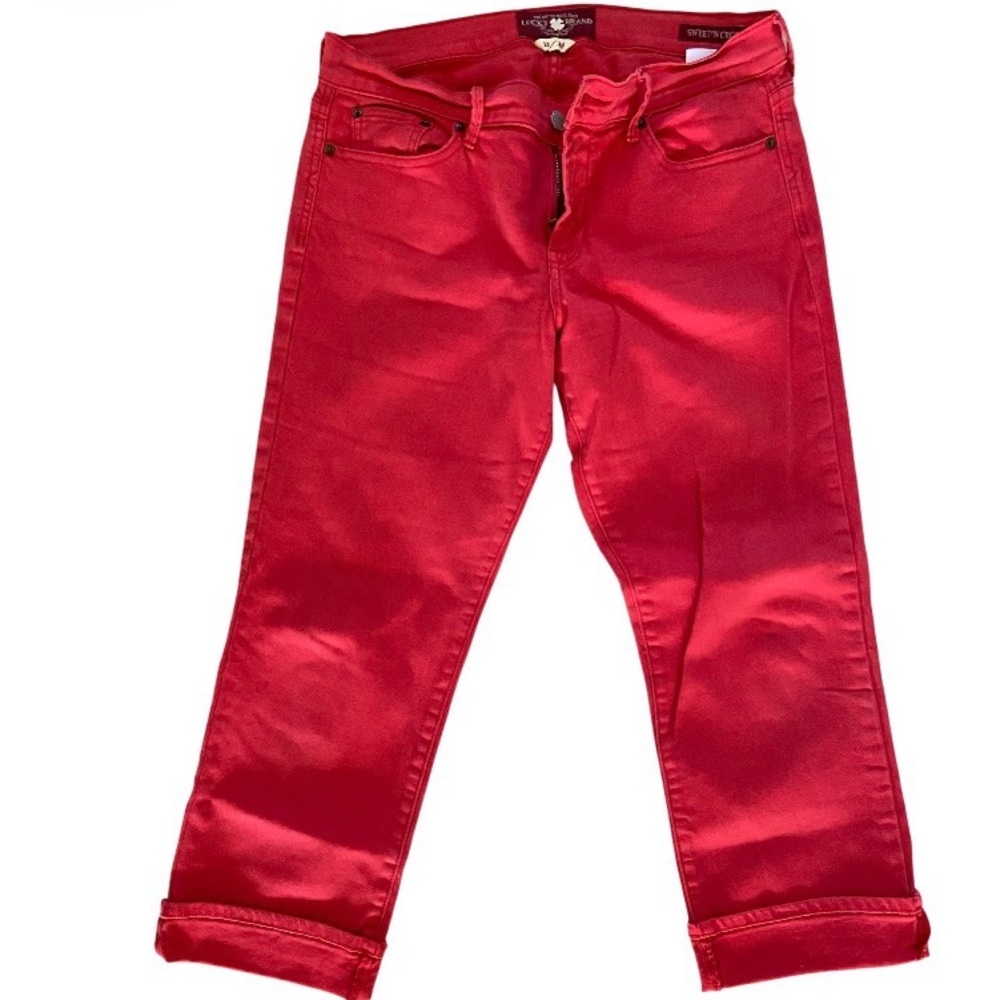 Lucky Brand Sweet and cropped Women's Red Jeans size 10